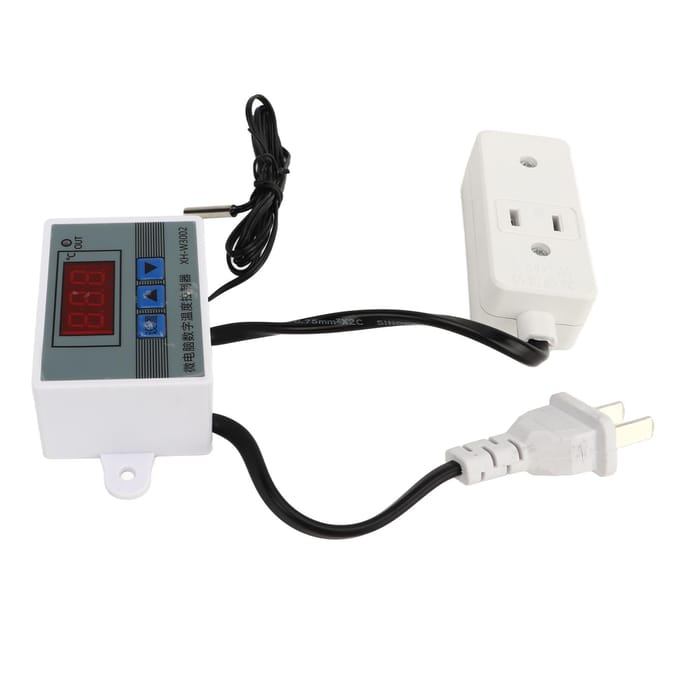Digitale Temperatuurregelaar Thermostaatschakelaar 1500W 0,1 celsius Hoge Nauwkeurigheid white