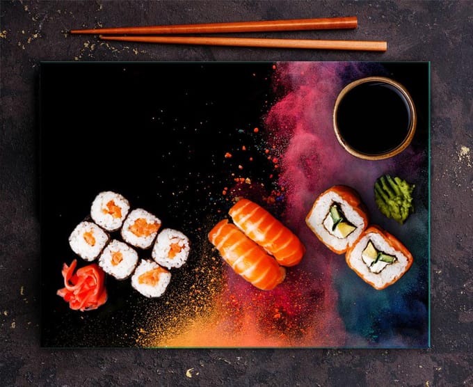 TMK ArtDeko - Snijplank - Glas - 30x22 cm - Zwart