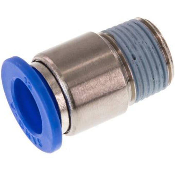 12mm x R3/8'' Messing/PA 66 Insteekfitting Buitendraad Binnenzeskant NBR [2 Stuks]