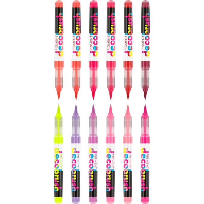 Karin - Pigment DecoBrush Acrylmarkers  - set van 12 - Passion Colors