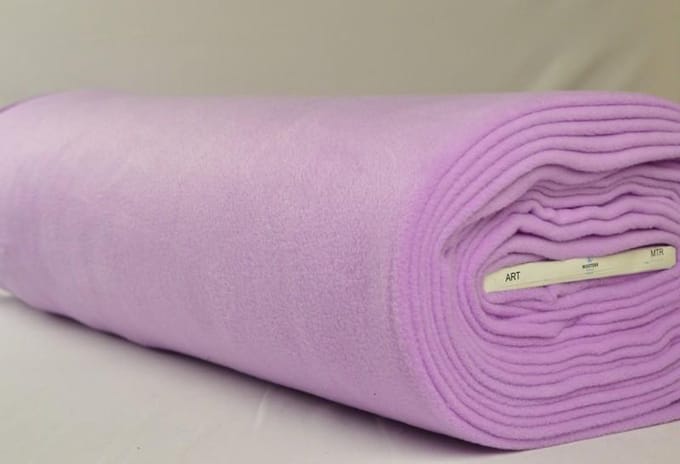 Fleece stof - Lila - 10 meter