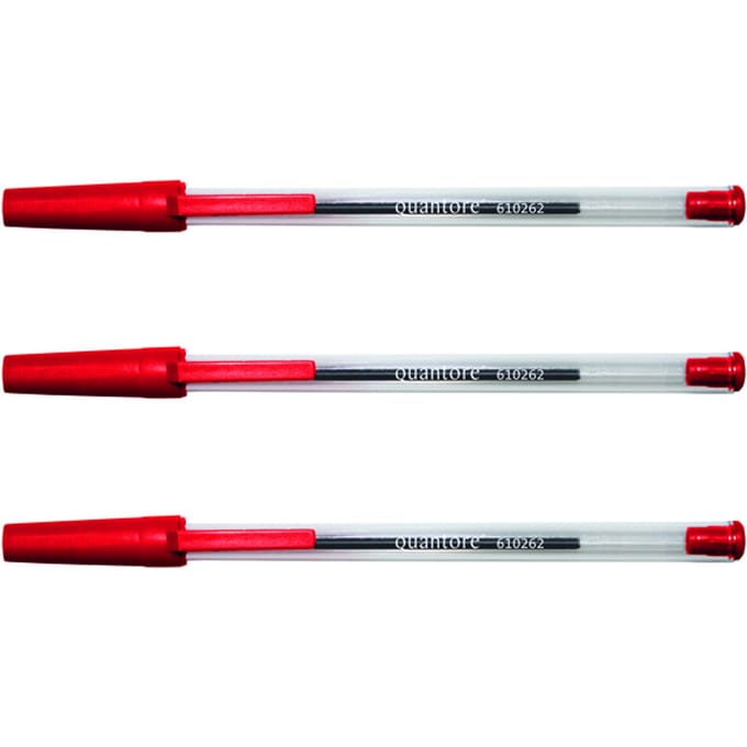 Balpen Quantore Stick rood medium