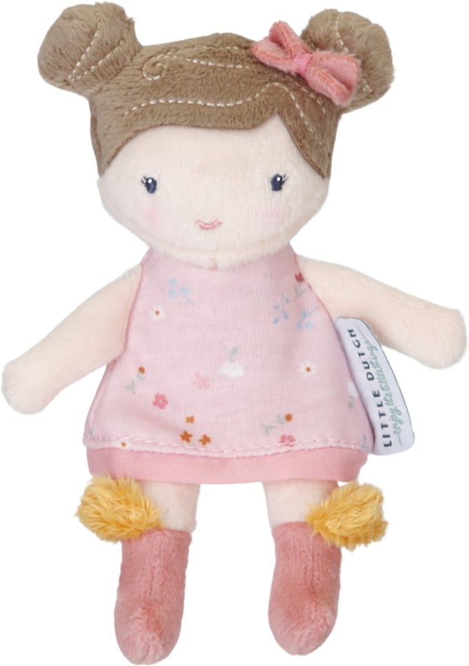 Little Dutch Little Pink Flowers Knuffelpop - Rosa - 10 cm