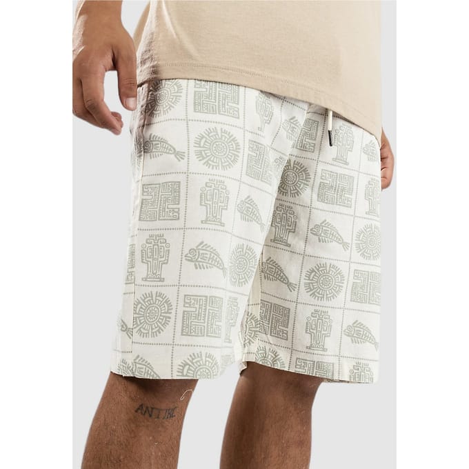 Denim Project Printed Linen Long Korte Broek patroon