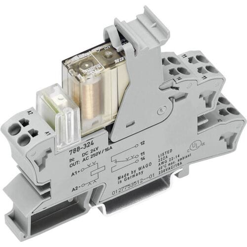 WAGO 788-355 Relaismodule (modulair) Nominale spanning: 24 V/DC Schakelstroom (max.): 16 A 1x NO 1 stuk(s)