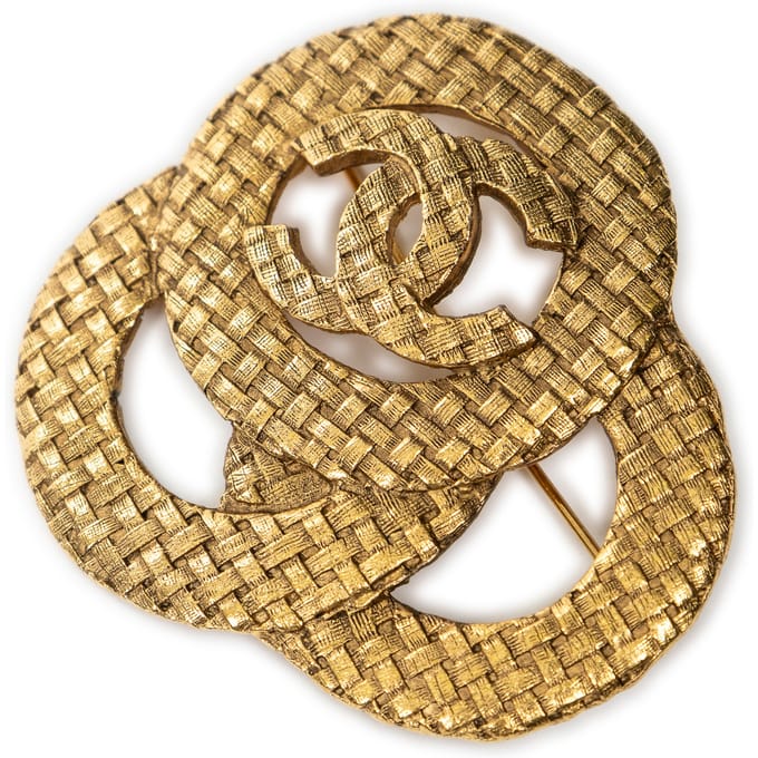 CC Woven Brooch  Broche