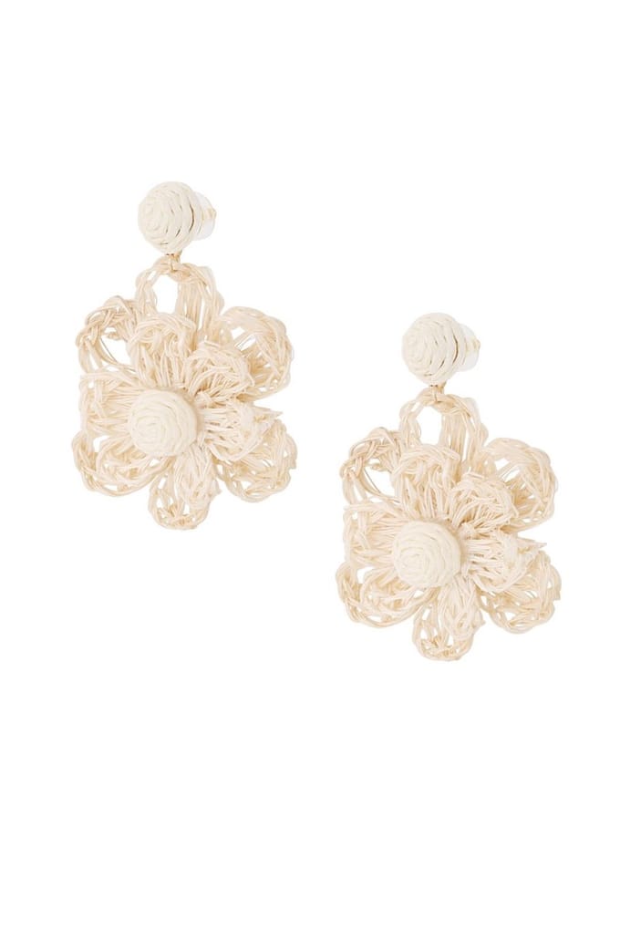 Bijoutheek Oorknoppen Bloem Creme