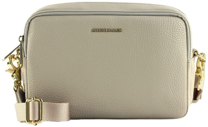 MANDARINA DUCK Leren schoudertas Mellow Leather Crossbody Camera Bag Cocoon Lichtgrijs