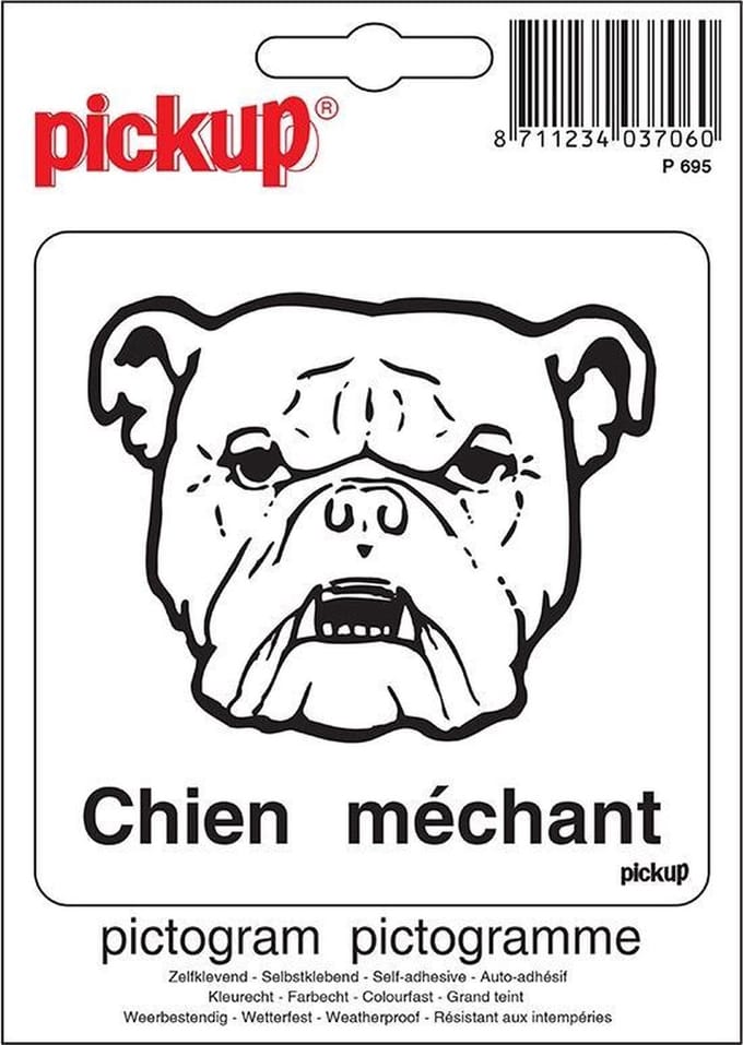 Pickup Pictogram 10x10 cm - Chien méchant