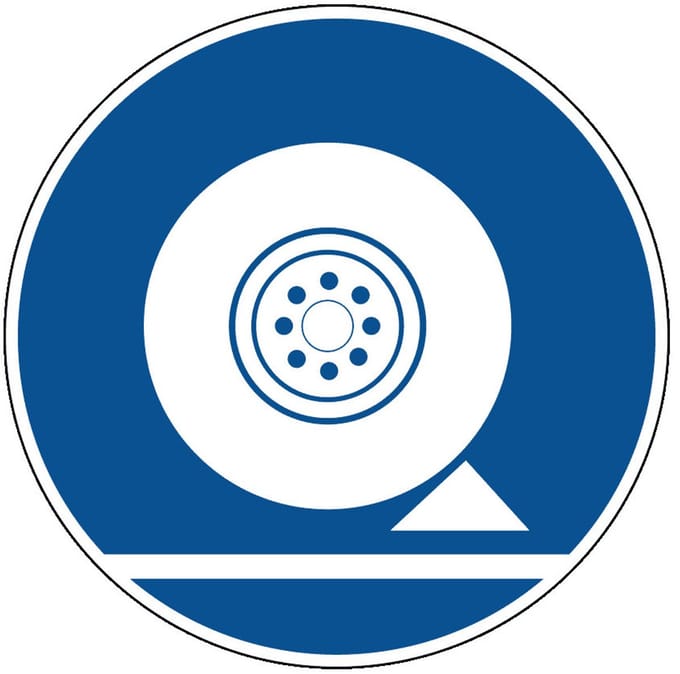 Wielkeg verplicht bord - kunststof 100 mm