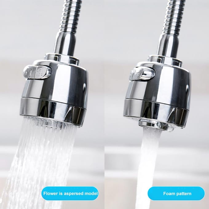 Keuken Universele Beluchter Waterkraan Spatkop Uitloop Verlengd Verlengstuk Filter Douchekop gray