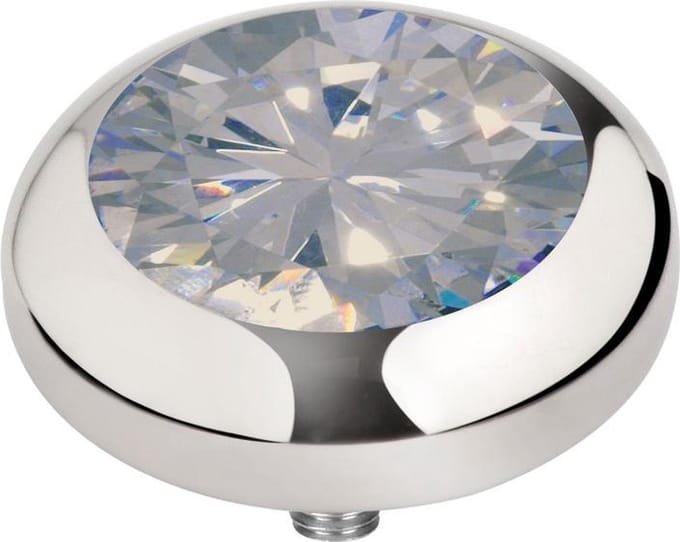 Melano Vivid Basic CZ Steentje Moonstone | Zilver