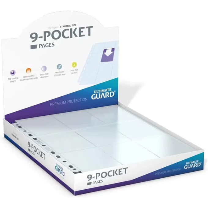 Ultimate Guard 9-Pocket Pages Top-Loading (100) - Transparent