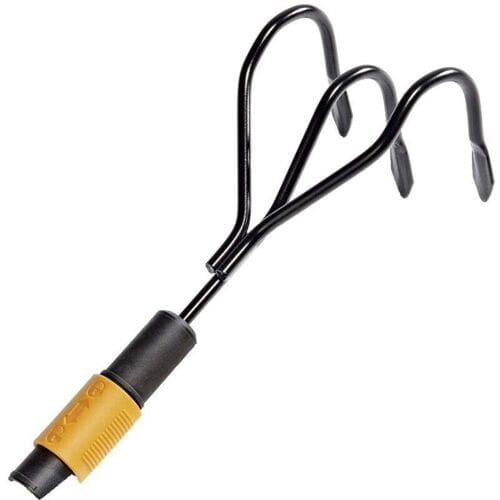 Fiskars Quikfit Hark - Tuingereedschap - Onkruidverwijderaars - Drietand Hark van Gehard Staal