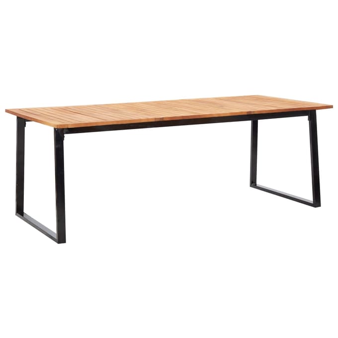 vidaXL - 9-delige - Tuinset - poly - rattan - en - acaciahout - zwart