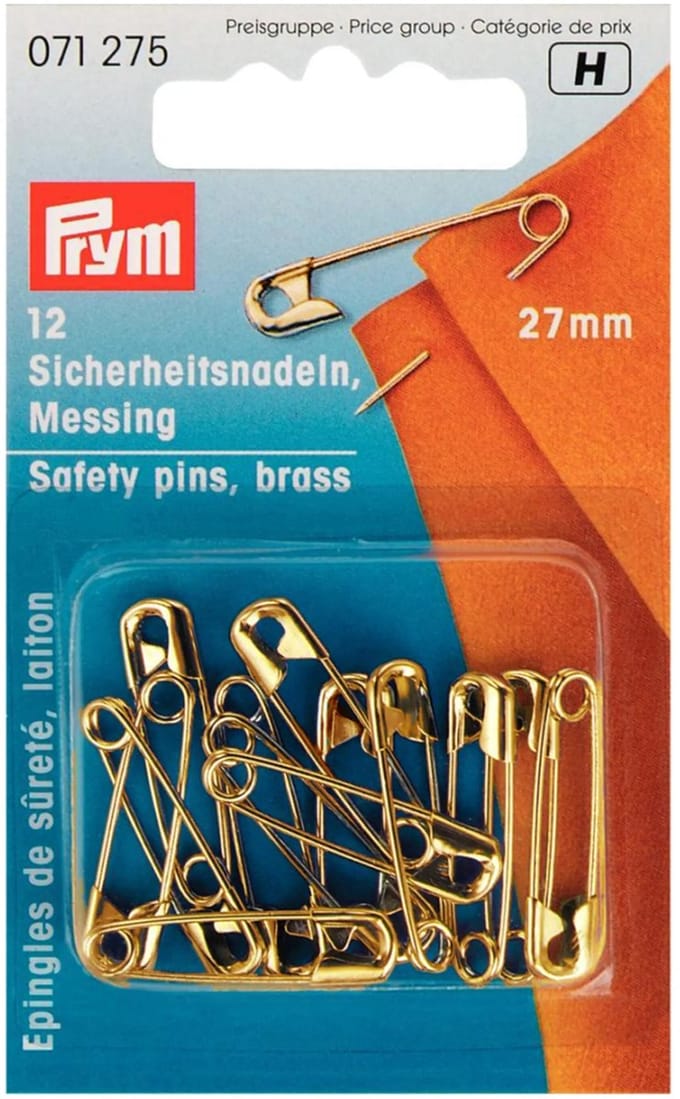 PRYM Veiligheidsspelden MS 27 mm goudkleurig 071275 - Veiligheidsspelden - Prym