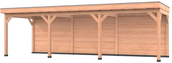 Douglas overkapping, 900 x 300, met achterwand, Westwood Comfort Premium