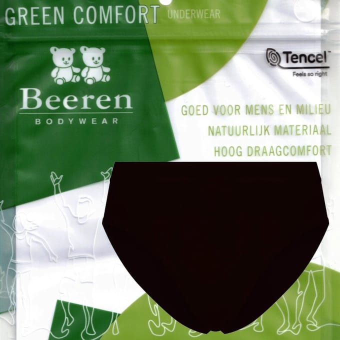 Beeren Green Comfort tencel - dames midi slip - maat L - zwart