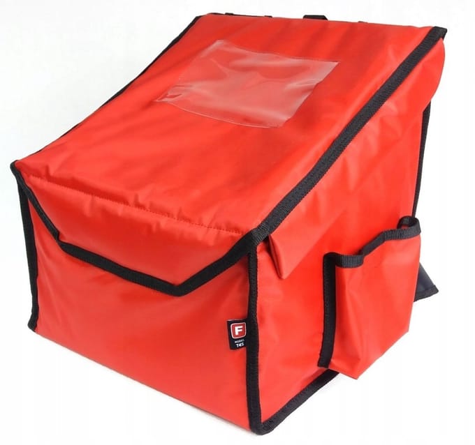 Verwarmde Pizzabezorger Rugzak - 4x Dozijn 36x36 cm - Rood
