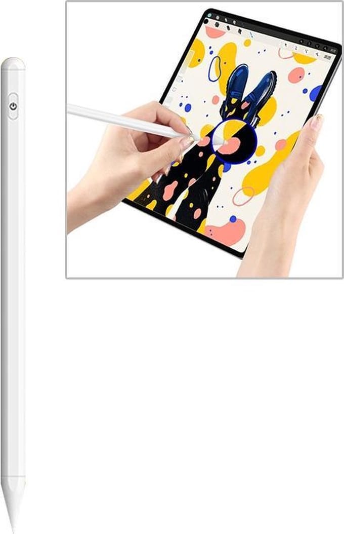 By Qubix - Stylus Pen / Pencil voor tablet of mobiel - Wit