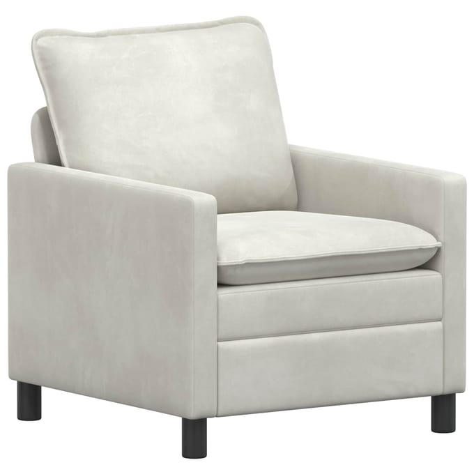 vidaXL - Bank - Crèmekleurig - 76 - x - 81 - x - 87,5 - cm - Fluweel