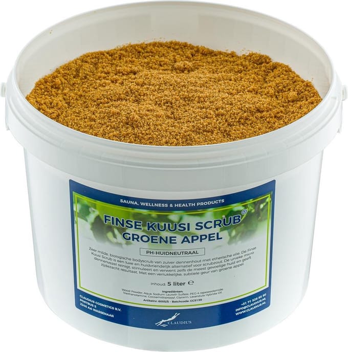 Kuusi Scrub Appel-Kaneel 5 liter - Hydraterende Lichaamsscrub