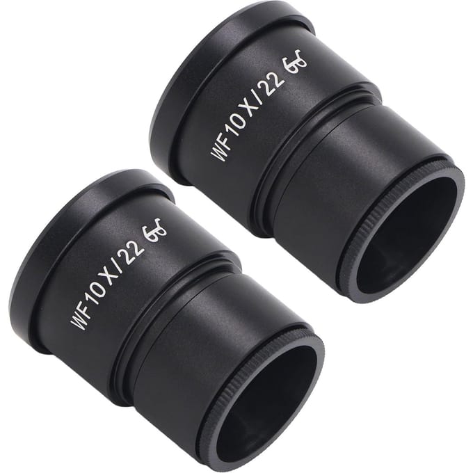 2 stuks Microscoop Oculair 10X Aluminiumlegering Groothoek Biologisch Oculair 22mm Oogpunt 30mm Montagegrootte