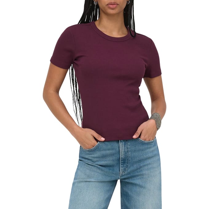 regular fit T-shirt van katoenmix model 'VAL'
