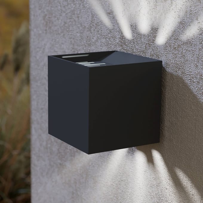 Eglo Buitenwandlamp Calpino 2 - Antraciet - Warm Wit - 2x3,3w