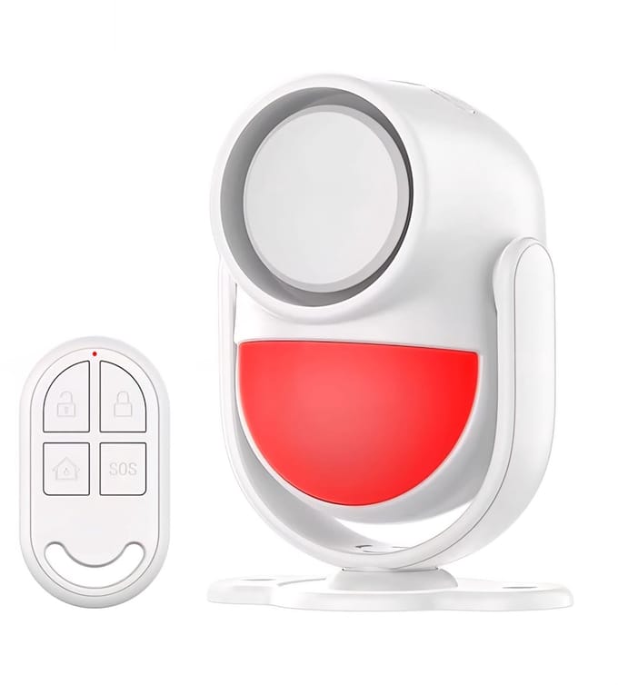 bewegingssensor - Bewegingsmelder Alarm - 180° detectie - 8 meter - met Afstandsbediening - 125 db -wit