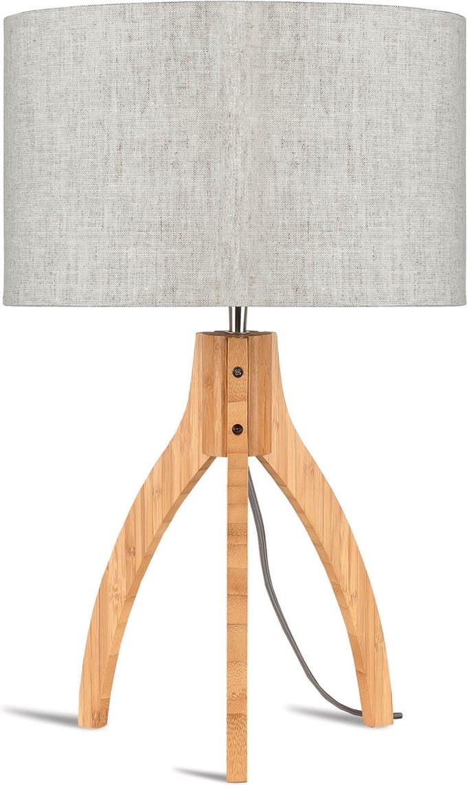 GOOD&MOJO Tafellamp Annapurna - Naturel/Bamboe - Ø36cm - Scandinavisch,Bohemian