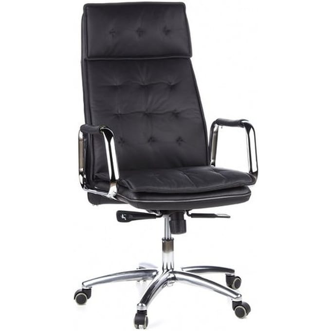 hjh office Villa 20 - Bureaustoel - Nappaleder - Zwart