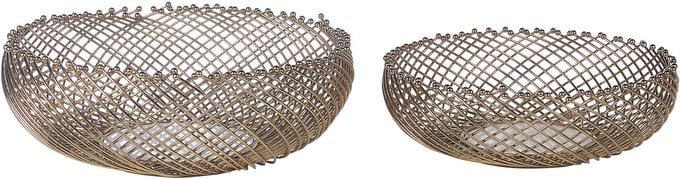 BALIUNG - Decoratieve schalen set van 2 - Goud - IJzer