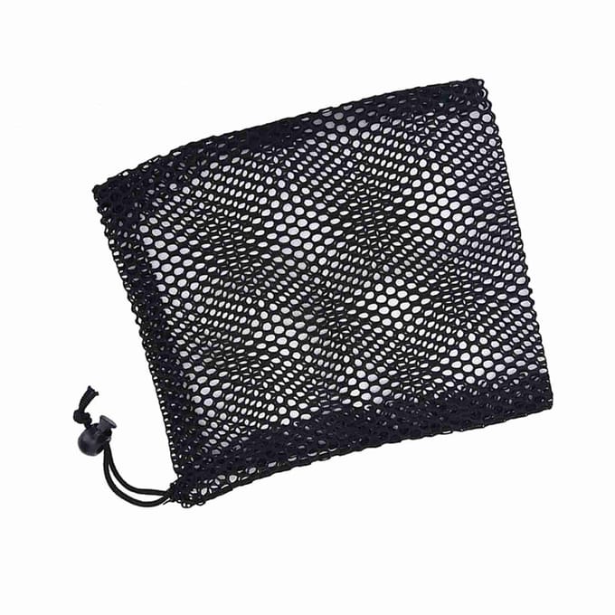 Pochette à cordon en nylon noir pour balles de golf (M) Small gray