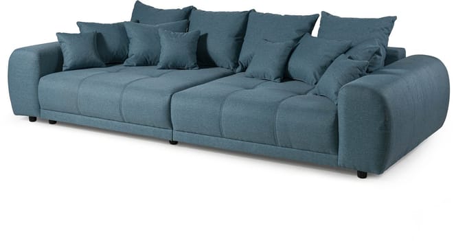 MASSIVMOEBEL24.DE bigsofa blauw 100% polyester 310x135x86 cm SOFAS deels gemonteerd