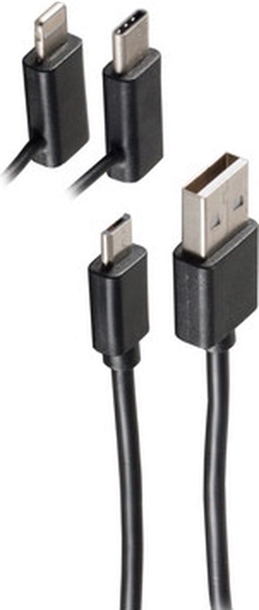 shiverpeaks BS14-15035 USB-kabel USB 2.0 2 m USB A Micro-USB B Zwart
