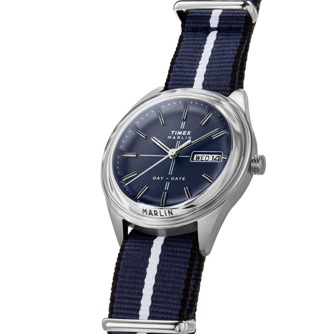 Timex Marlin Jet TW2Y37400 Horloge - Textiel - Blauw - Ø 38 mm