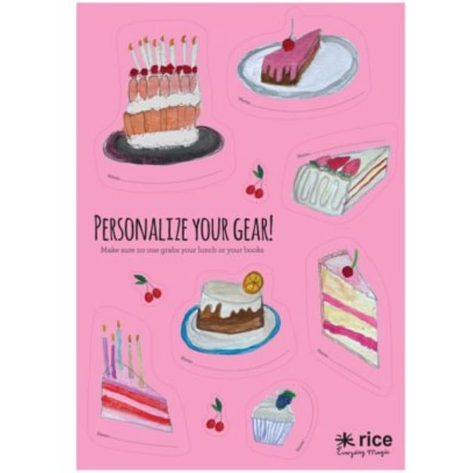 Rice lunchbox stickers cake