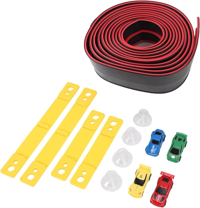 Racebaanset Flexibel - Auto Baan - Creatief Spelen - Glad Glijdend Systeem - 31 cm Lengte - Multicolor