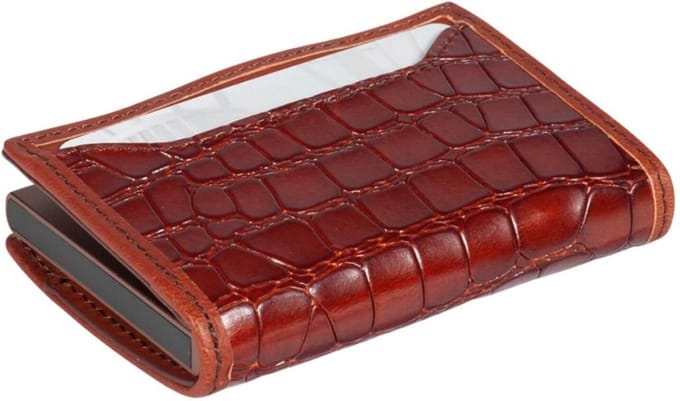 Tony Perotti Leren RFID Pasjeshouder Furbo Croco VC/CC/4000CG bruin