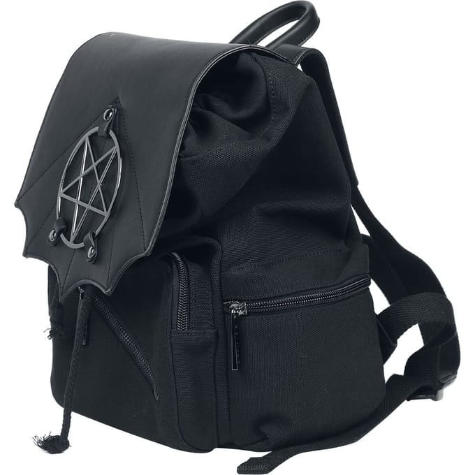 Banned - Gothic Rugtas - Moloch Pentagram - voor Vrouwen - zwart
