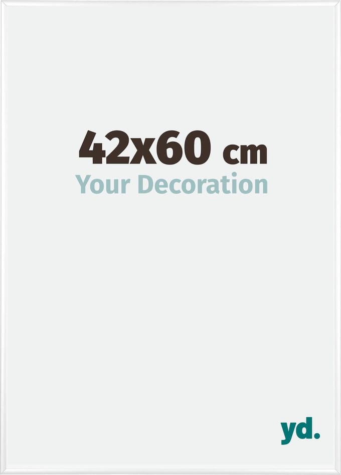 Your Decoration - Fotolijst 42x60 cm - Aluminium - Wit Hoogglans - Kent