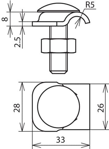 Dehn Klemframe Rd 6-10mm StSt Met spantkopschroef en M10 moer - 390159 [2 stuks]