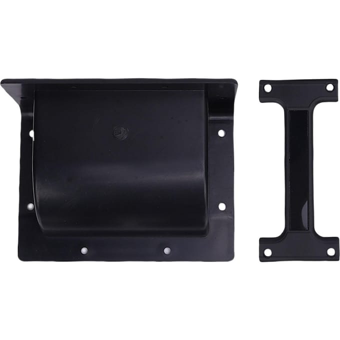 2 STUKS Luidsprekerhandgreep Verdikt ABS Aluminiumlegering Heavy Duty Draag Grip voor Podiumluidsprekers Gereedschapskist black