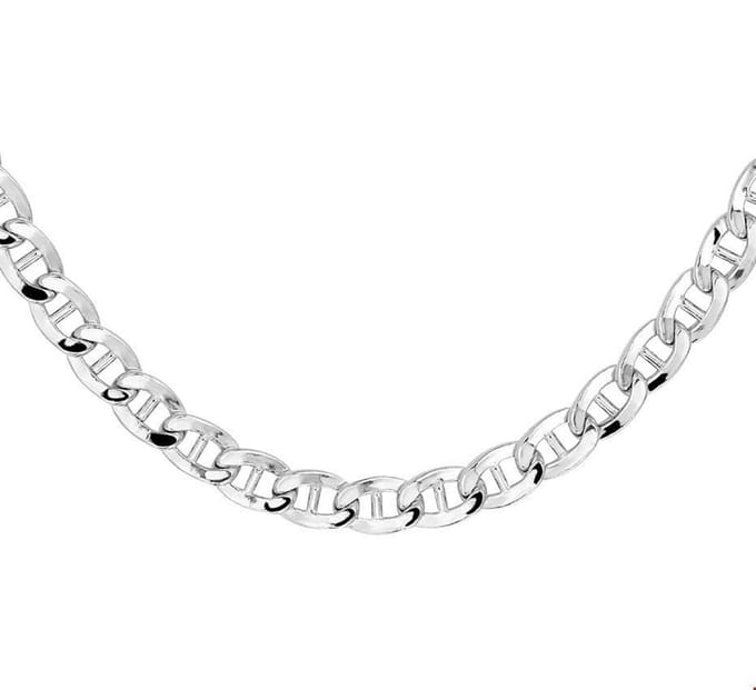 Zilver Gerhodineerde Collier anker 6 1329187