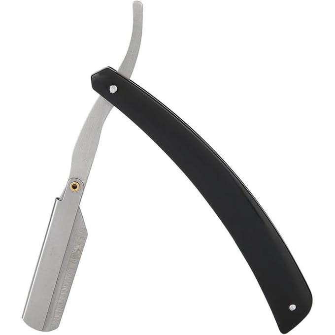 Barbersmes Koolstofstaal Salon Opvouwbaar Scheren Haarknipper gray