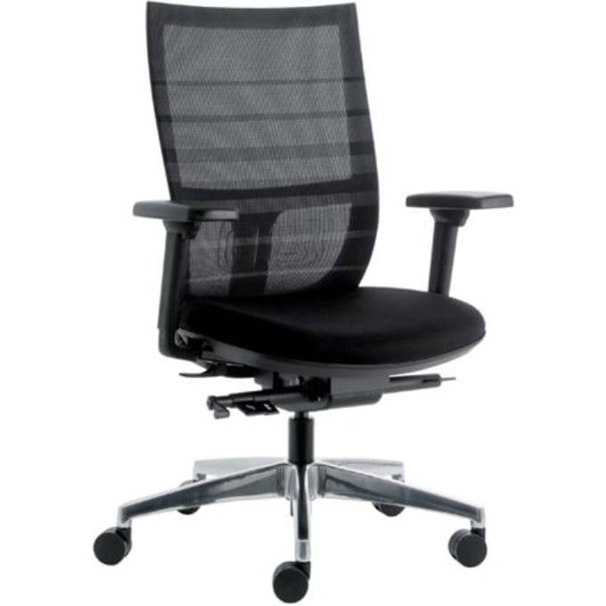 Bureaustoel Euroseats Curve Deluxe zwart