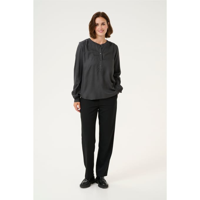 Blouse met lange mouwen Regular fit Black Oyster