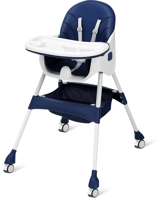 Velox Goods Kinderstoel 4-in-1 - Inklapbare Meegroeistoel - Blauw