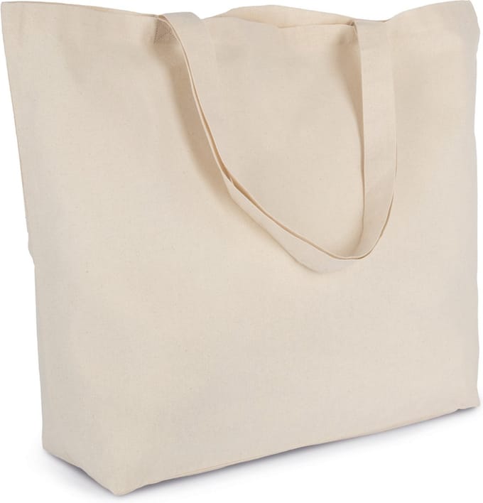 Kimood Extra grote shopper van katoen KI0292 - Natural - One size